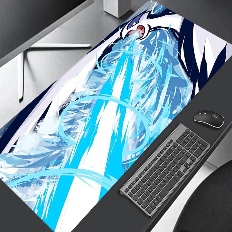 Anime Pokemon Mouse Pad XXL 90x40cm Mousepad Computer Keyboard Pads PC Computer Accessories Non-slip Desk Mat With Lockrand