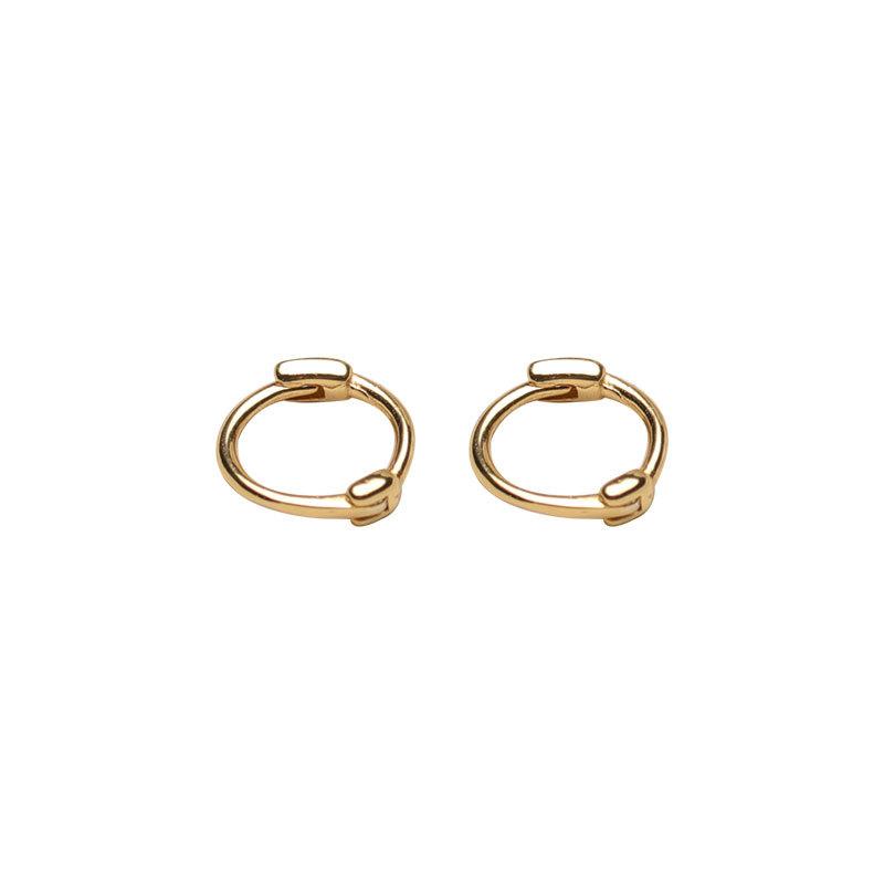 Versatile Earrings for Women, Round Earrings for Japanese and Korean Simple and Compact Ear Buckles for Naked Plain Circle Versatile Couple Earrings