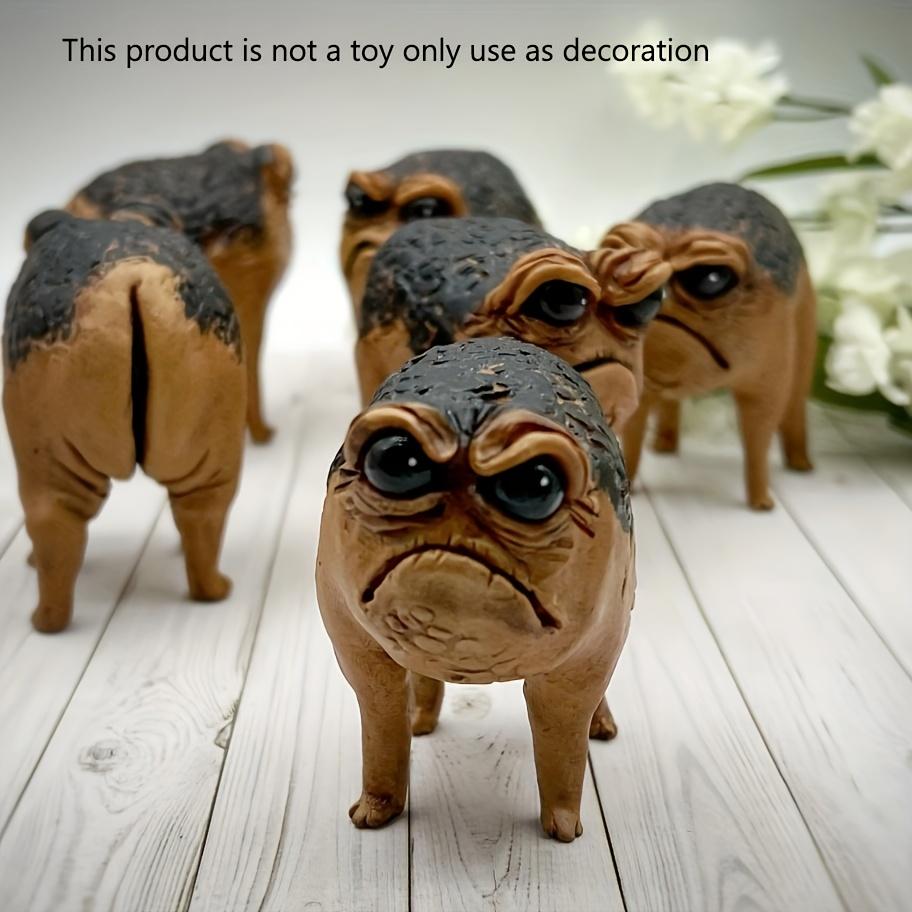 1pc, Grumpy Black African Rain Frog Resin Statue, Angry Avocado Resin Crafts Ornaments,Room Decor,Home Decor,Scene Decor, Desktop Decor,Home Decor