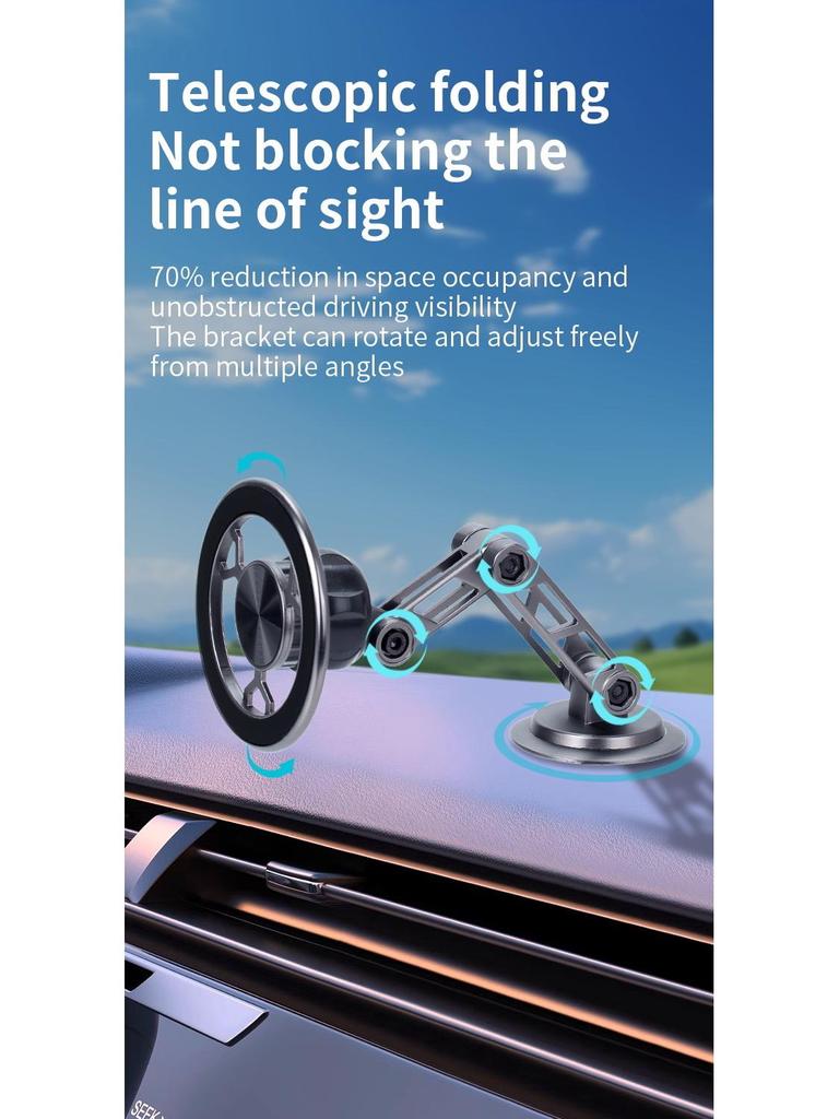 Cross-Border Magsafe Magnetic Car Phone Holder with 360° Rotation