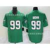 Philadelphia Eagles NFL Jersey 1 Jalen Hurts Green Embroidered Football Shirt Men