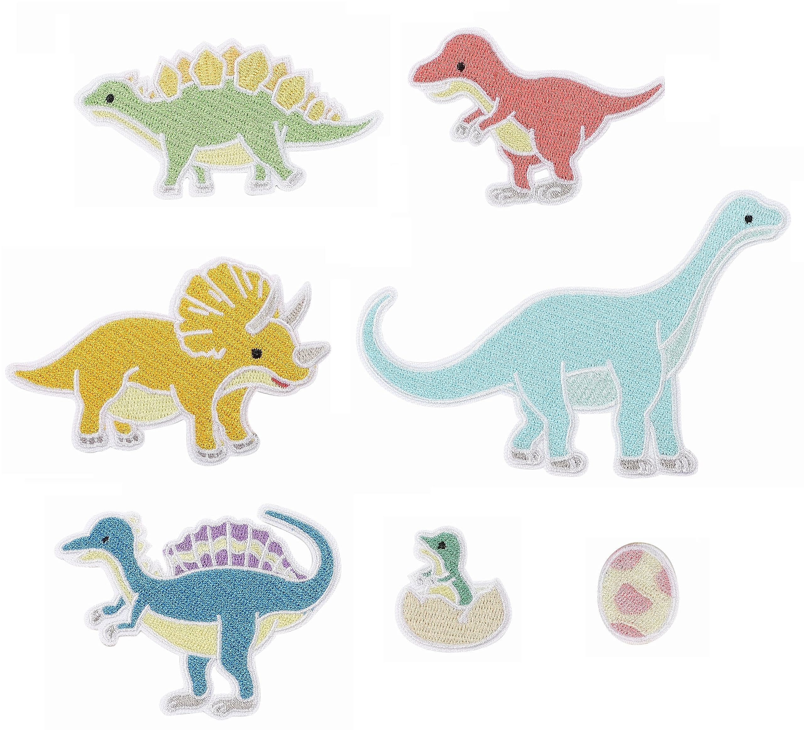 

Dongri Wappen-ya Dinosaur Iron-On Patch Set 7 Pieces