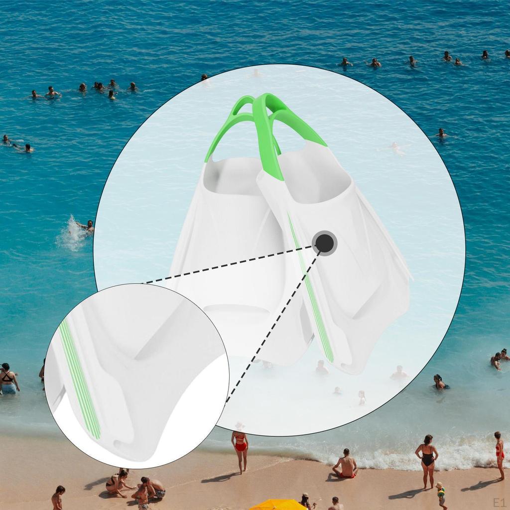 1 Pair Swim Flippers Nonslip Scuba Diving Fins Training Soft Silicone Short Design for