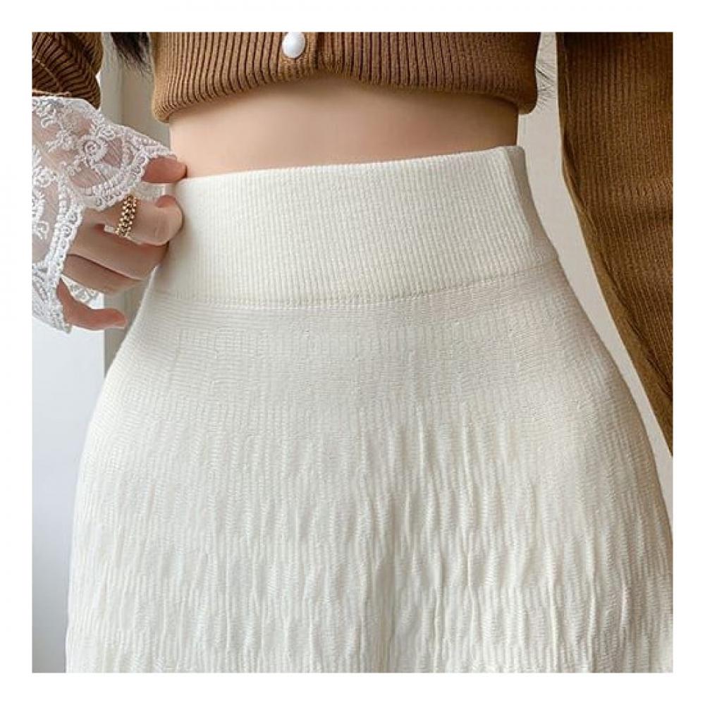Navava Shirring Banding Knit Long Skirt Ns390