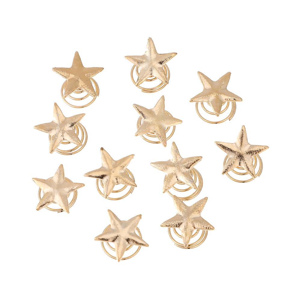

Molans 12Pcs Gold Star Hair Accessories Spiral Hair Pins Wedding Stars Hair Clips Bridal Headpieces Loc Dreadlock Accessories