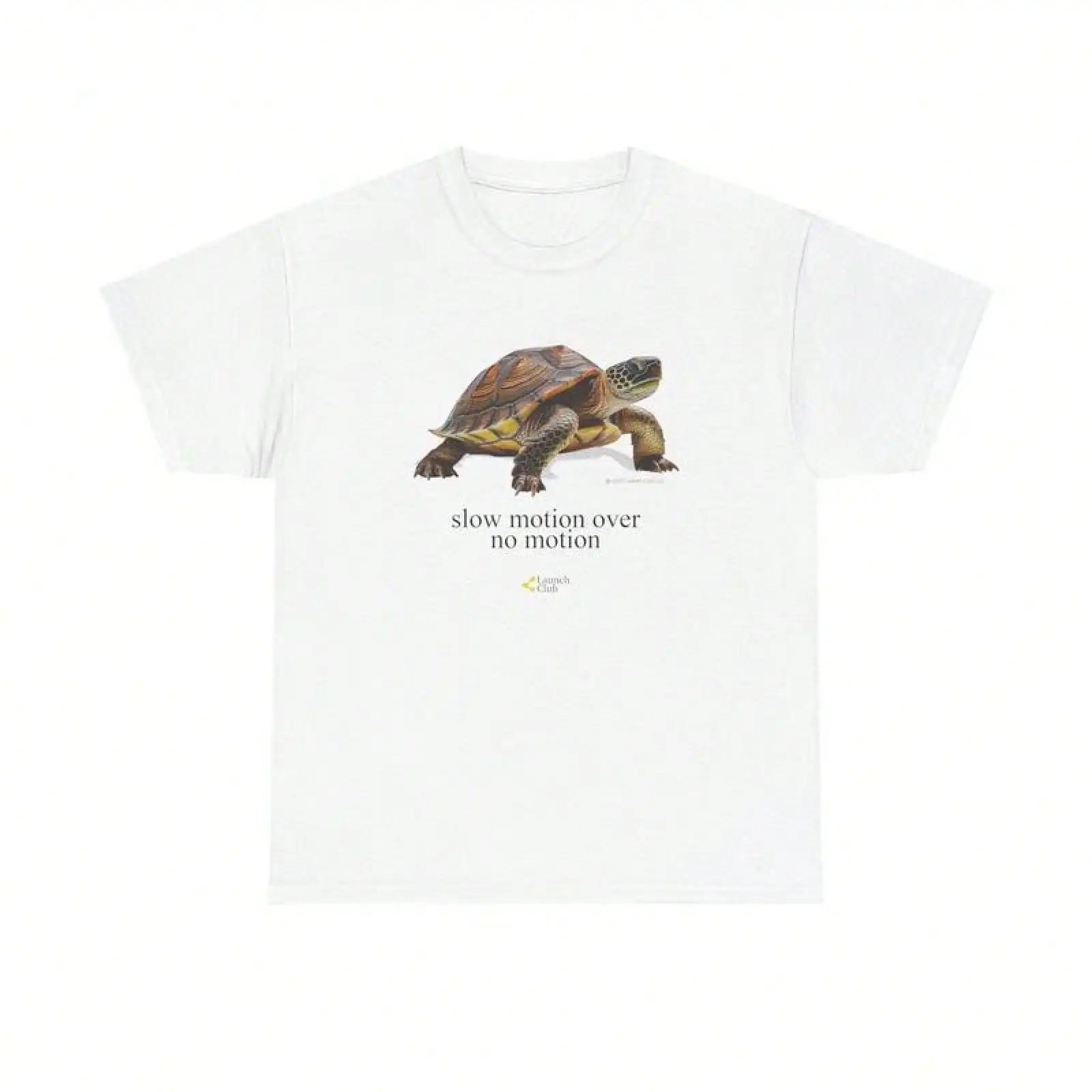 

Slow Motion Turtle T-shirt Casual Retro T-Shirt With Vintage Graphic Design For Men And Women Tshirt Summer Print Tee Top soft 4XL