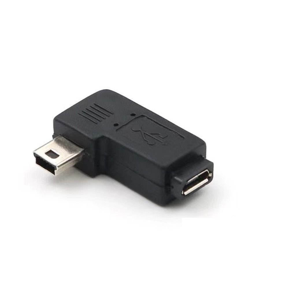 System-S Adattatore USB 2.0 Tipo A Maschio A Mini USB Femmina - Cavo Di Conversione Nero, Alta Velocità 40 MB/s - Lunghezza 3,7 Cm