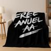 Anuel gratuito AA Rapper Hip Hop Cantante Stella Coperta di flanella Coperta morbida e calda per camera da letto Soggiorno Letto Campeggio