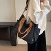 Multi-Pocket Canvas Handbag Zipper Commuting Crossbody Bag Simple Large Capacity Tote Bag  Daily