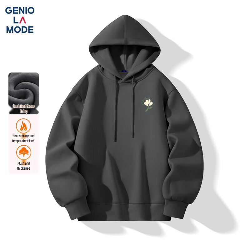 

GENIOLAMODE Men s Fleece-Lined Pullover Hoodie 2XL