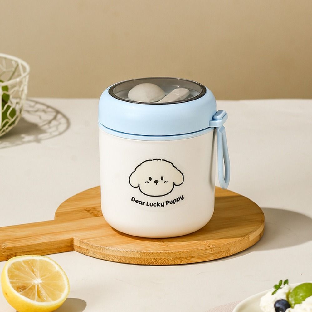 Stainless Steel Thermal Breakfast Cup 530ml Vacuum Soup Cup Portable Sealed Lunch Box  Camping