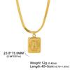 Dreamtimes A-Z Alphabet Stainless Steel Pendant Necklace for Women Snake Chain Initial Letter Clavicle Necklaces Collar Jewelry