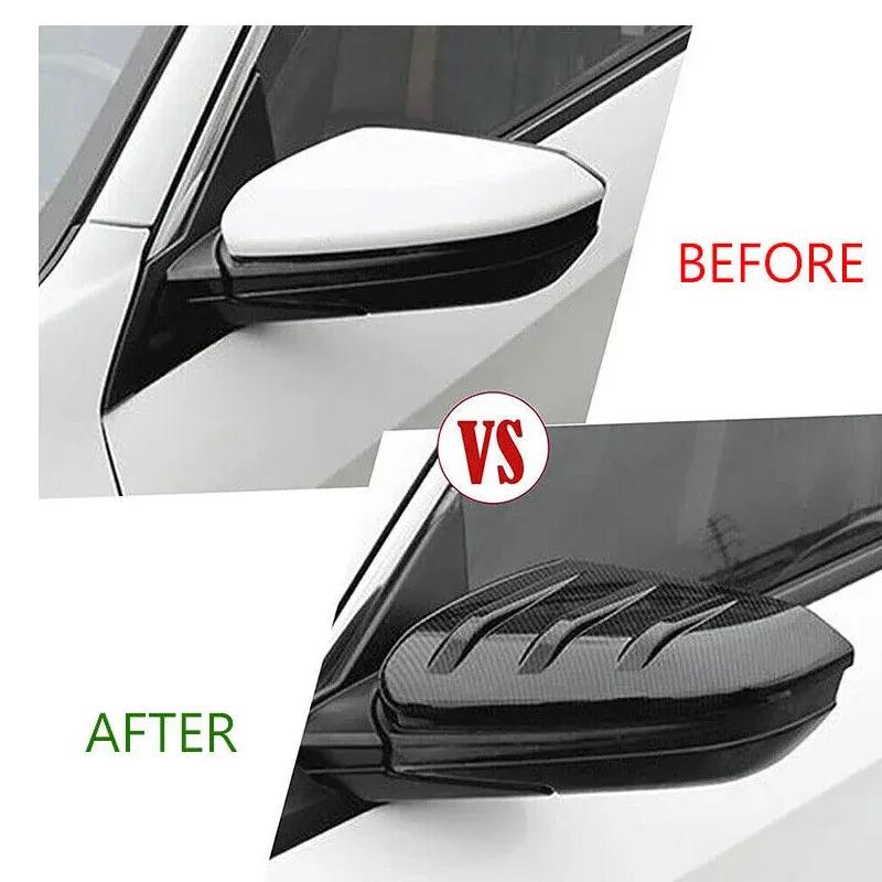 For Honda Civic 10th 2016- Car Rearview Side Mirror Cover Wing Cap Exterior Sticker Door Rear View Case Trim Carbon Fiber