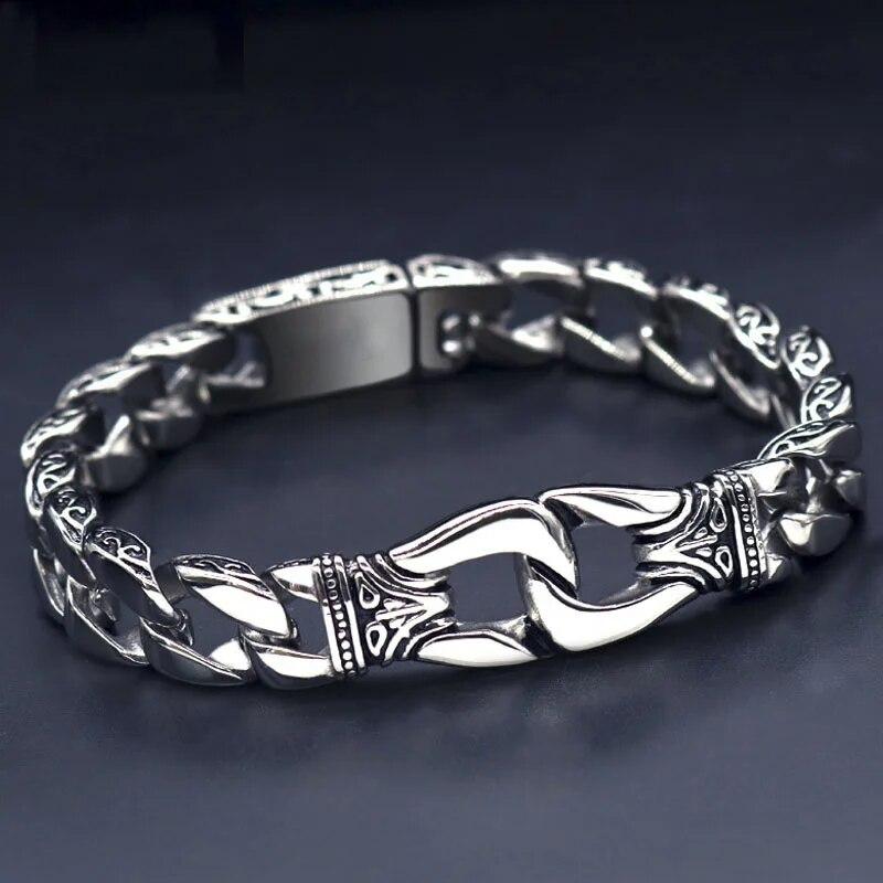 

Стиль хип-хоп, европейская и американская мода, индивидуальный браслет в стиле ретро, ​​мужской тренд, властная пара, простой и элитный стиль.