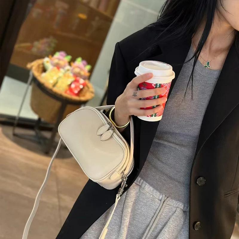 Women Luxury Real Split Cowhide Leather Crossbody Saddle Bag Soft Small Square Shoulder Bag For Female Casual Handbag Wholesale