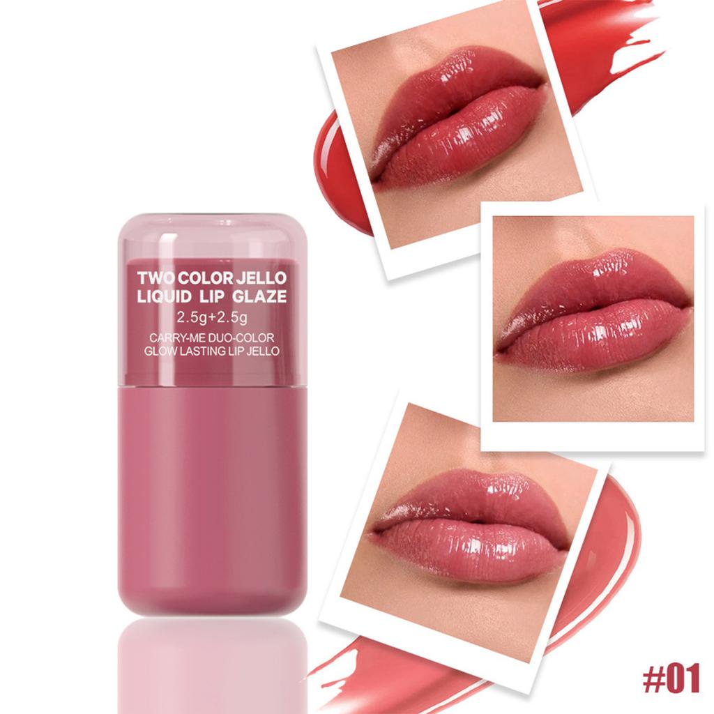 1Pc Glossy Lip Stain – Hydrating Formula, Smudge-proof & Pigmented Color