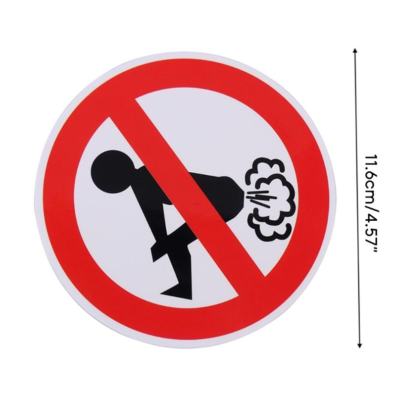 12cm x 12cm Kein Furzen Auto Aufkleber Lustige PET Aufkleber für Auto Styling