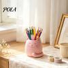 Smooth Surface Pen Holder Holder, Cartoon Cat Shape Desk Organizer, Decorative Themed Office Supplies Stationery for Pencils Gel Pens Makeup