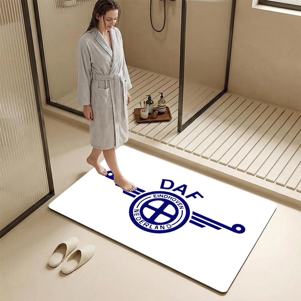 D-A-F Trucks Brand Floor Mat Diatomite Bath Mat – Highly Absorbent, Non-Slip, Quick-Drying Bathroom Rug