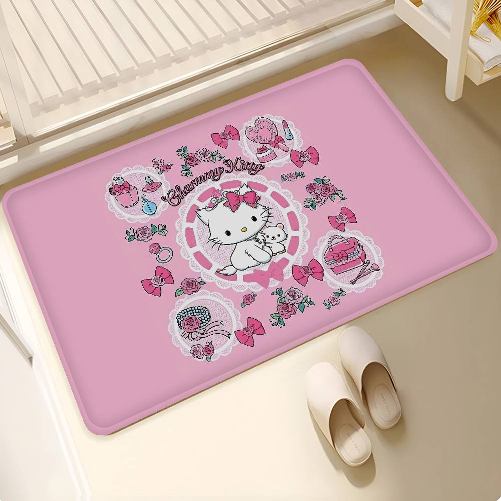 Cute Charmmykitty Door Mat Kids Room Bedroom Decoration Balcony Anti-Slip Doormat Living Room Doormat Area Rug