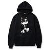 Cool and Cute Big Boss Cat Fun Print Autumn/Winter Women's Fashion Instagram Heavyweight Sweater Hooded Loose Long sleeved Coat