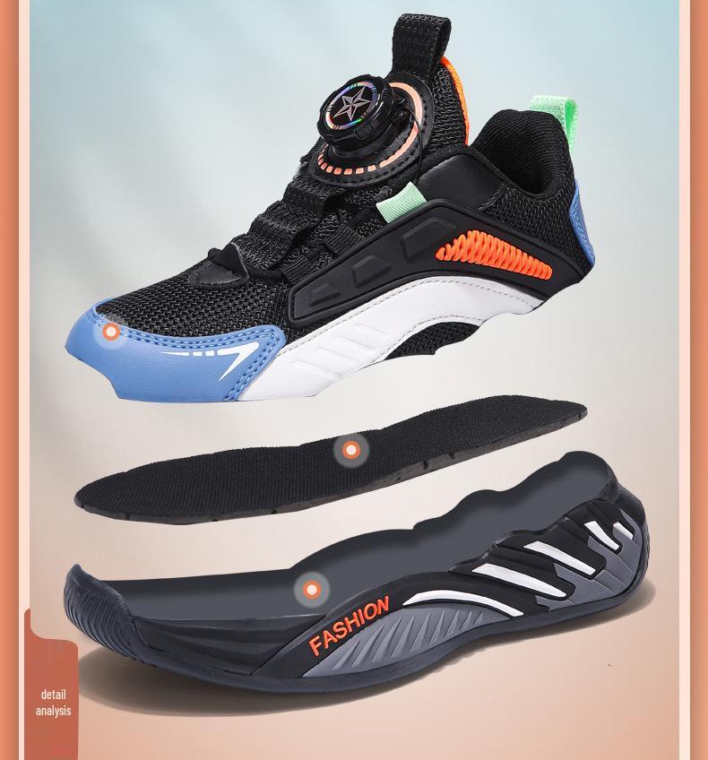 Kids' Sneakers: Fall 2025 Rotary Buckle, Non-Slip, Wear-Resistant for Boys & Girls