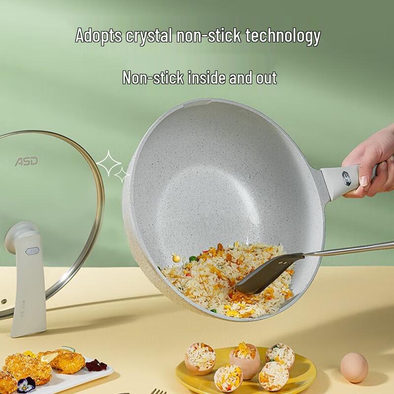 ASD 30cm Maifan Stone Non-stick Wok