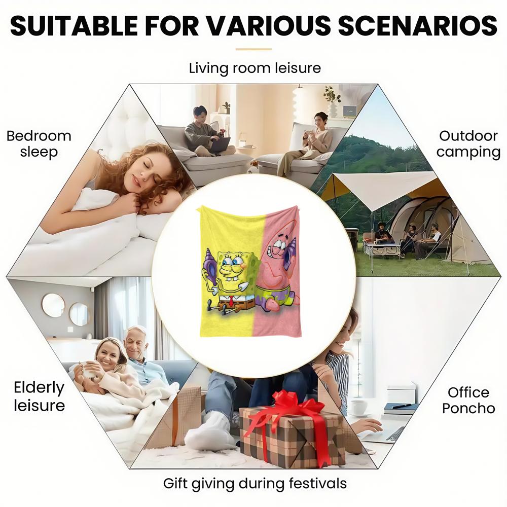 Magische Muschel dünne Flanelldecke für Schlafzimmer, Wohnzimmer, Sofas Decken, Mittagspausen, Picknicks, Decken flauschige Decke