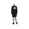 Adidas Originals Trefoil Logo Striped Print Straight-Leg Sports Long Sleeve Dress Women dresses Black HT3773
