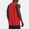 Under Armour Baseline Replica Color Block Logo Print Breathable Round Neck Sleeveless Basketball Vest Men tops Bolt-Red 1370238-810