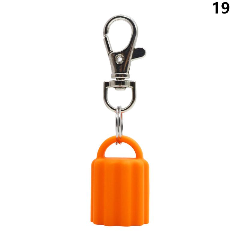 High Quality Practical Silicone Keychain Cap Portable Durable Holder Keychain Compatible For Lip Balm Lipstick Storage Cap