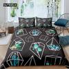 Cactus Duvet Cover Set King Size Hand Painted Style Bedding Set Nature Art Prints Comforter Cover Green Plant Cactus Quilt Cover Three Piece Set
