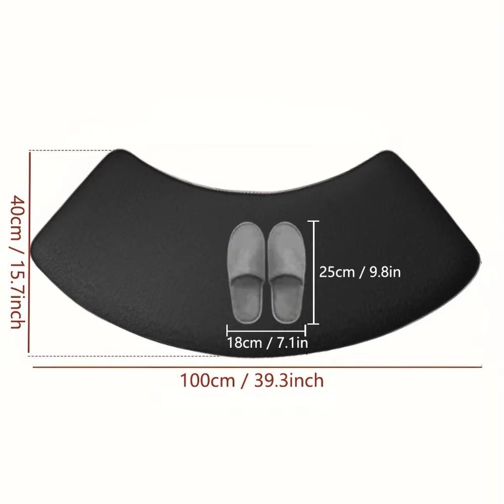 Non-slip Shower Room Door Mat Curved Toilet Bathroom Foot Mat PVC Bathroom Mat Entrance Mat
