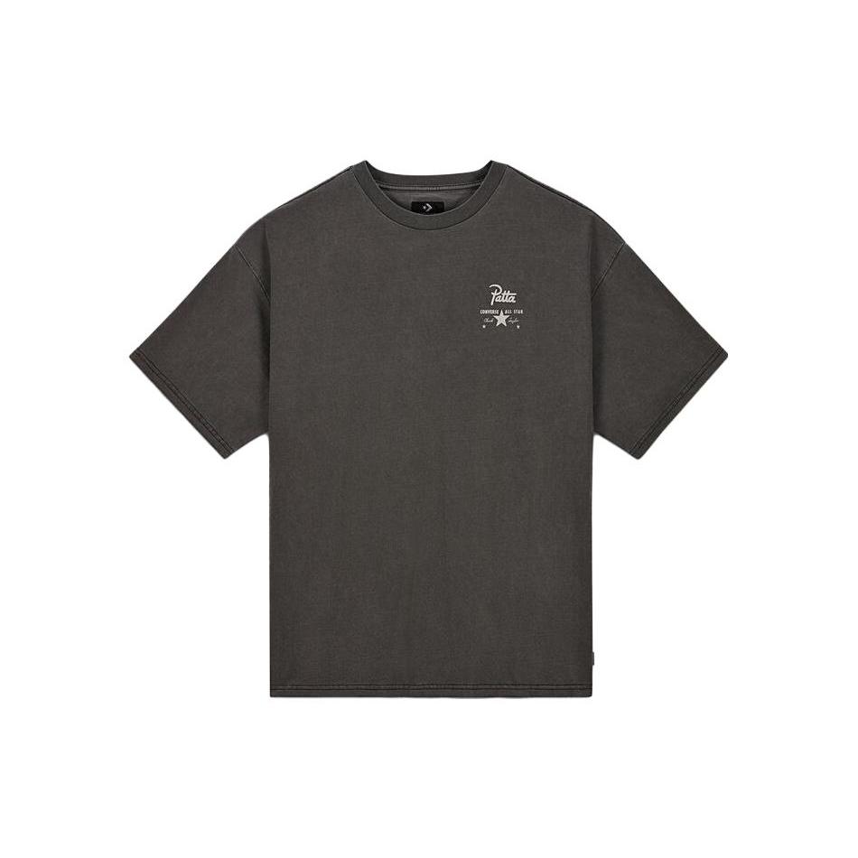 

New Converse Drop Shoulder Sleeve T-Shirt Men s Black 10024663-A01 L