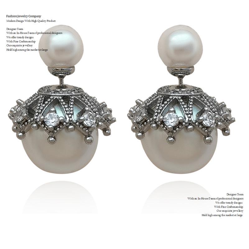 S925 Silbernadel Retro Französische Perlenohrringe - Vielseitig, Elegant, Nischen-Luxus-Stil