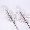 Faux DIY 5 Forks 1Pcs Artificial White Fruit Plant Snow Tree Berry Stems Berry Branches