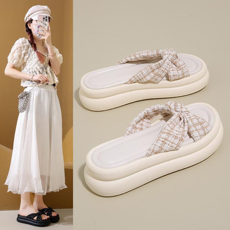 Módní dámské ležérní pantofle Nový pohádkový styl se sukní Platforma Plážové sandály Těhotné ženy Protiskluzové pantofle Dámské pantofle