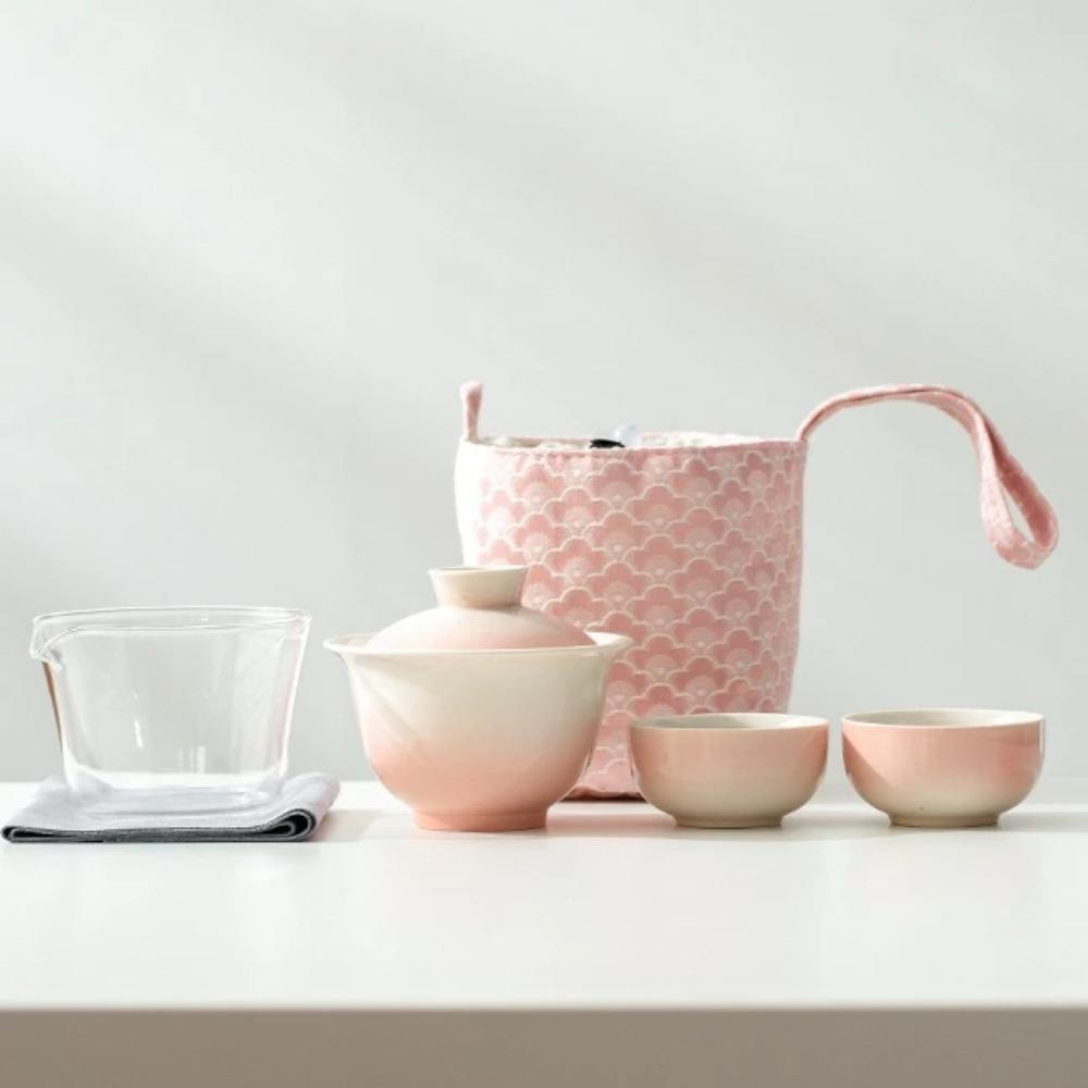 

Chinese Traditional Gai Wan Tea Set Bone China Tea Sets Gaiwan Tea Porcelain Pot Set For Travel Beautiful And Easy Kettle 40-170ml