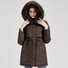 Women’s Hooded Windproof Thicken Warm Cotton-padded Parkas Winter Jacket With Detachable Sleeves