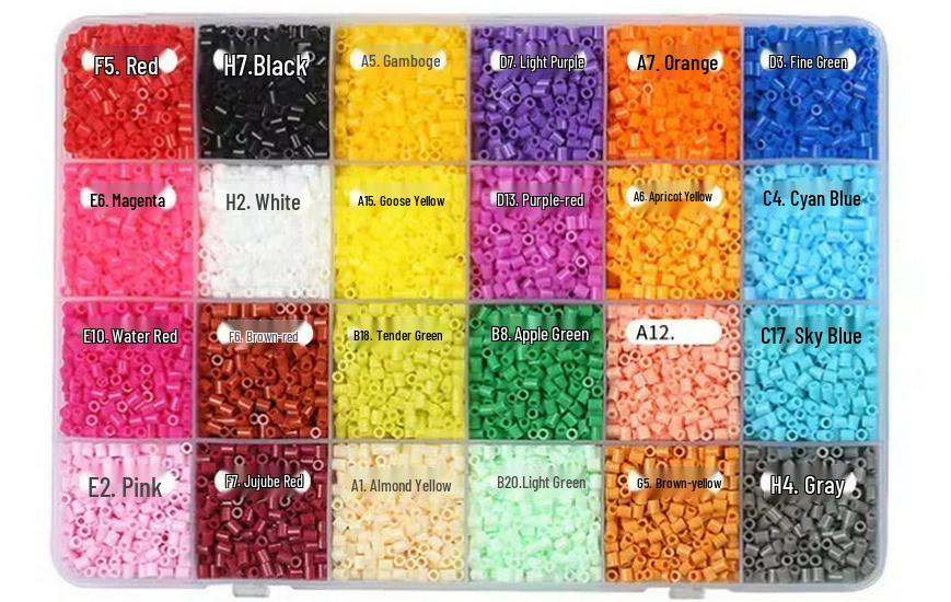 96 Colors 2.6mm Perler Beads Refill Pack - DIY Craft & Educational Toy Set