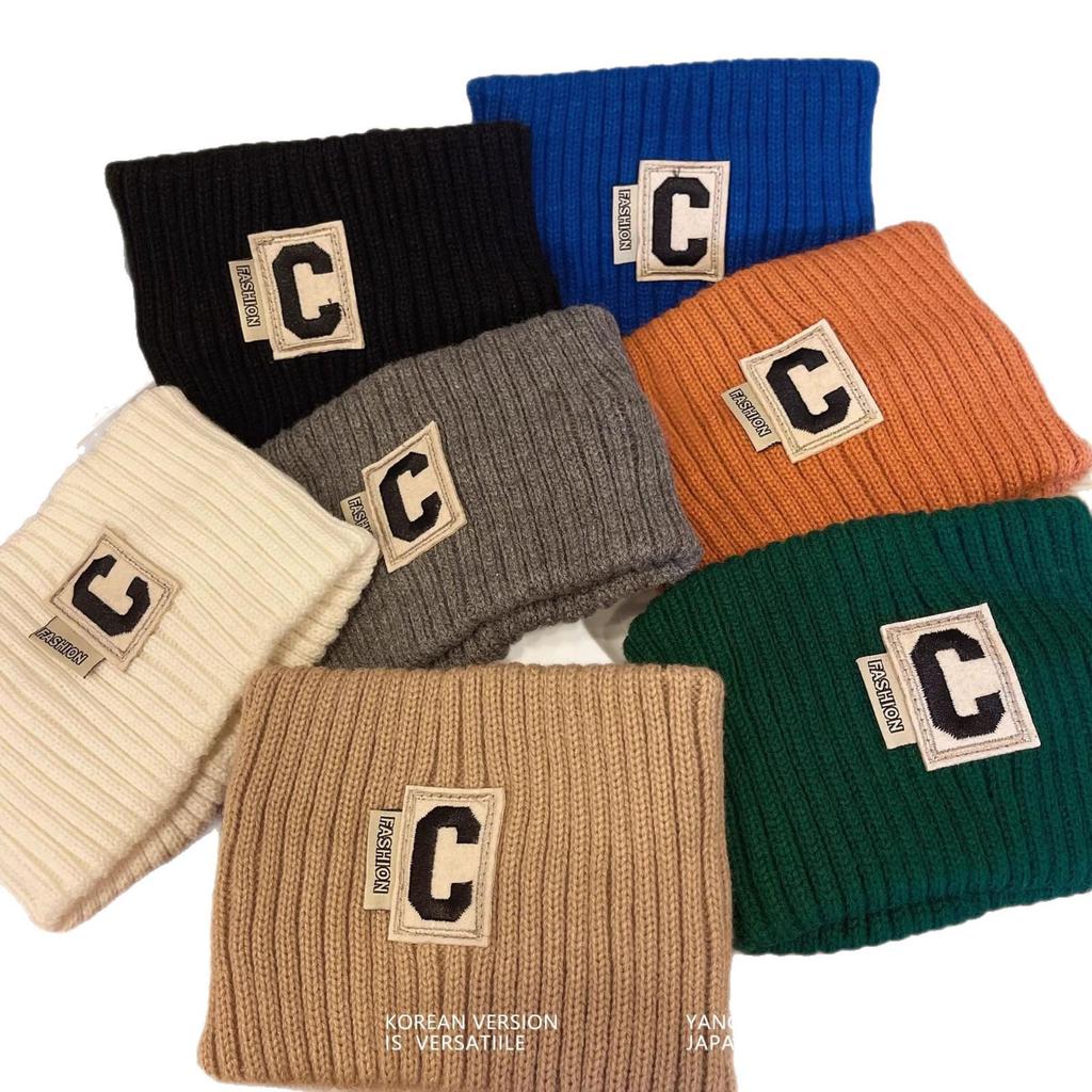 C-Shaped Wool Knit Headband: Women's Autumn Winter Windproof Forehead Protector and Hairband