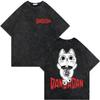 Dandadan Turbo Granny Anime Graphic T Shirts High Street Fashion Trend Vintage Washed Tshirt Men Women Casual Cotton Tshirts