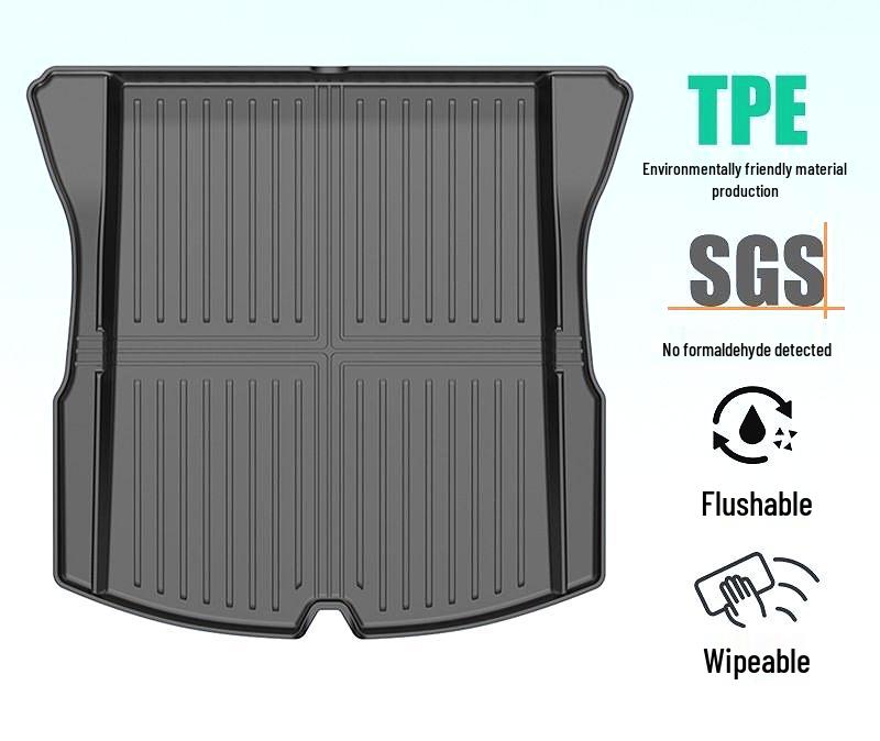 Экологичные 3D всепогодные коврики из ТПЭ для пола и багажника Tesla Model 3/Y