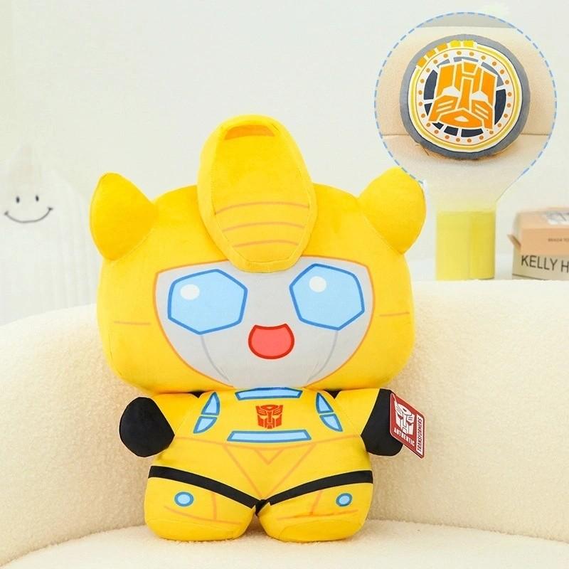 Toy Plush Transformers Flip Transform Throw Pillow Bumblebee Megatron Decor Gift