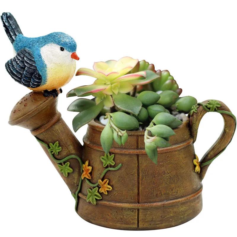 Cute Bird Mini Succulent Planter Garden Decor Flowerpot Desktop Flower Bonsai Pot