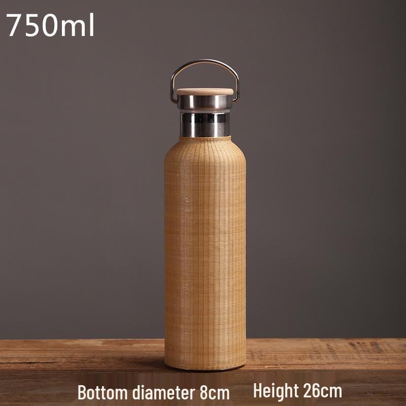 

JingJingRS Bamboo Woven Insulated Stainless Steel Bottle
