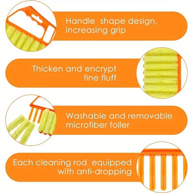 Washable Microfiber Cleaner Tool Vent Blinds Cleaner Cloth Brush for Auto Air Conditioner Duster Car Electric Fan