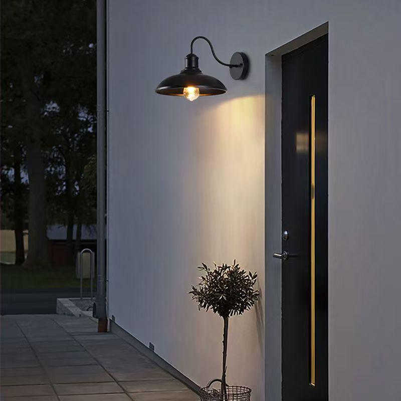Retro American Waterproof Outdoor Wall Lamp for Entryways and Balconies