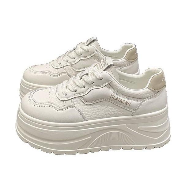 Leather board shoes thick sole heightening little white shoes children's spring and summer new versatile breathable lightweight casual sports shoes