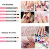 LINMANDA Nail Dotting Tools Nail Art Brushes Set Gel Polish Acrylic Nail Brus Nail Design Tools Nail Brushes for Nail Art